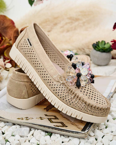 Royalfashion Women's beaded openwork moccasins Nasfali