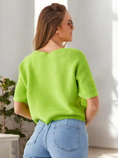 Royalfashion Women's Cotton Short Sweater with Butterflies