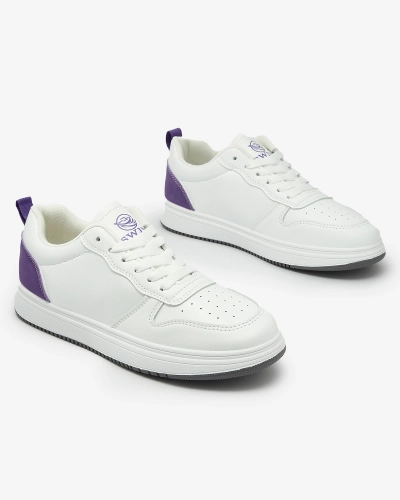 Royalfashion White and purple Colorburst Classics sports shoes