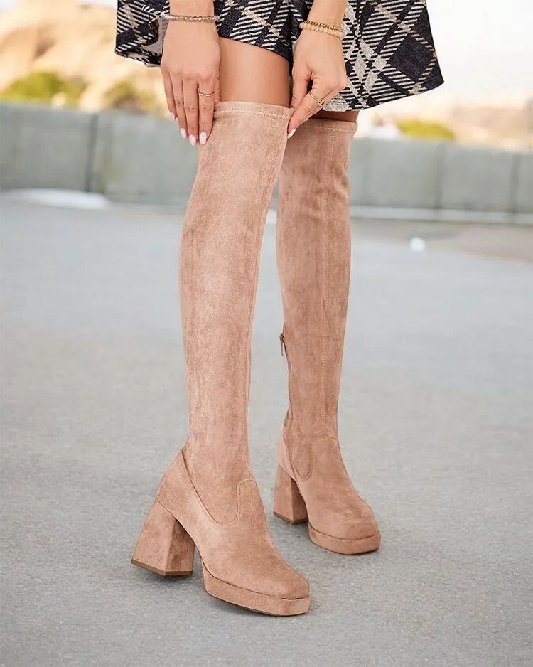 Royalfashion Women's Over-the-Knee Boots Atter