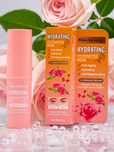 Anti-wrinkle, moisturizing and regenerating rose eye cream stick