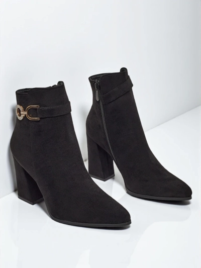 Women's Victi Eco-Suede Heeled Ankle Boots
