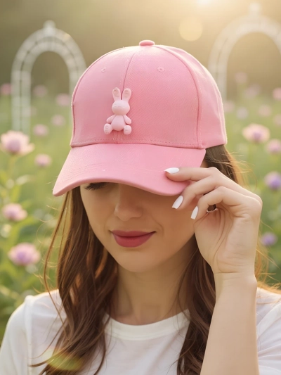 Royalfashion Cap with Visor and Bunny Chic Patch