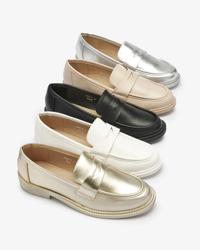 Белые женские мокасины из экокожи Zibom- Footwear