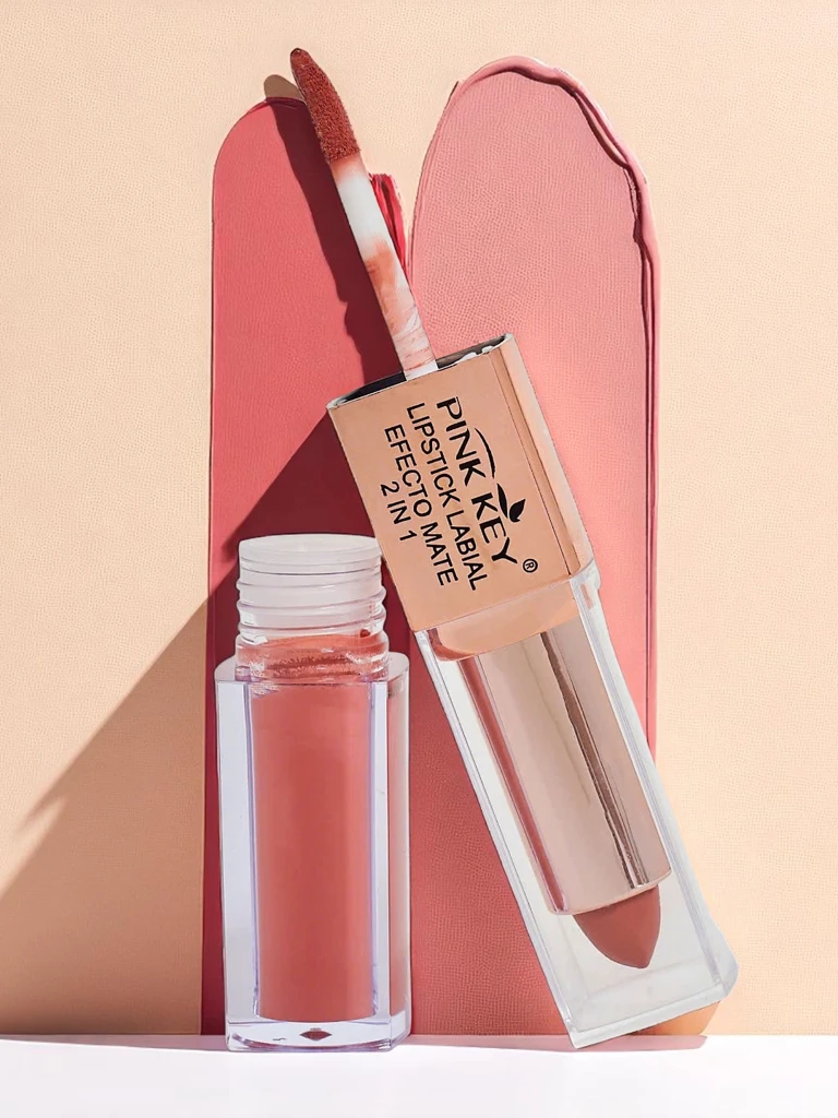 Matte lipstick in stick and liquid form 2-in-1 Strawberry Mousse