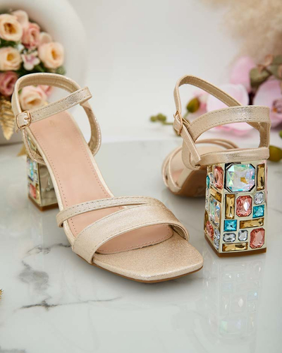 Royalfashion Женские сандалии со стразами Solepte