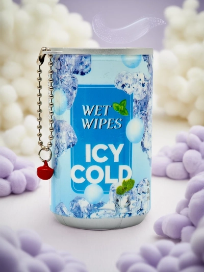 Niisutavad salvrätikud dekoratiivpakendis ICY COLD 30 tk