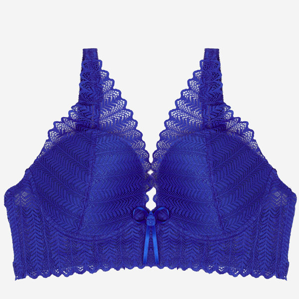 Ladies' cobalt lace bra - Underwear