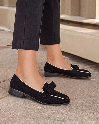 Royalfashion Femmes loafers avec un noeud Refenni