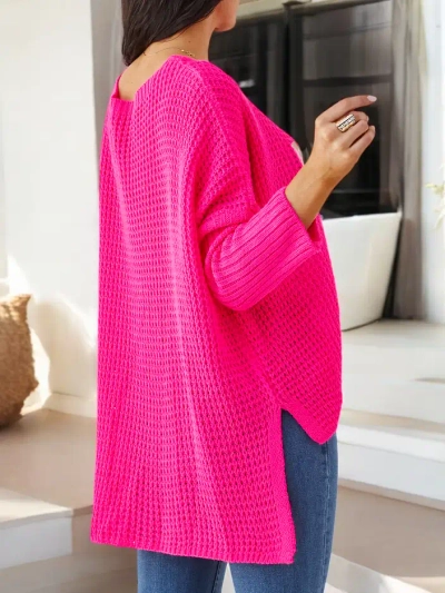 Royalfashion Akrüülnaiste kootud sviiter kirjadega