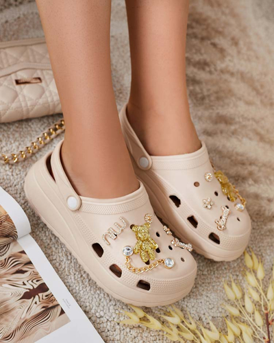 Royalfashion Naiste Fescas-ornamentidega kummist flip-flopid