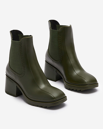 Dark green women's boots Caldala- Footwear