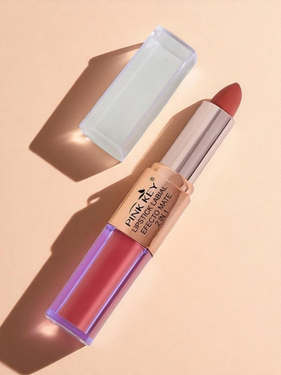 Matte lipstick in stick and liquid form 2-in-1 Cherry Mocha