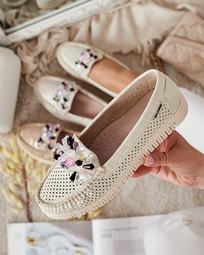 Royalfashion Женские ажурные мокасины из бисера Nasfali