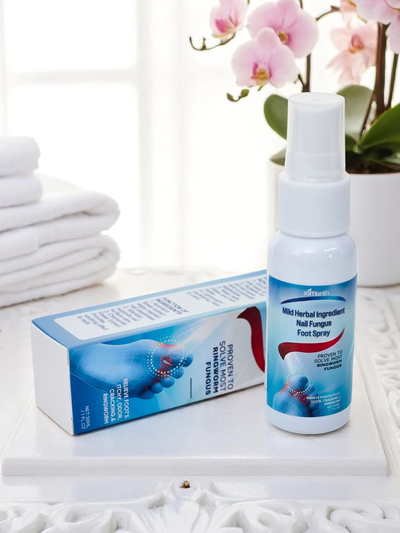 Pihustus, mis leevendab jala- ja küüneseeninfektsiooni sümptomeid