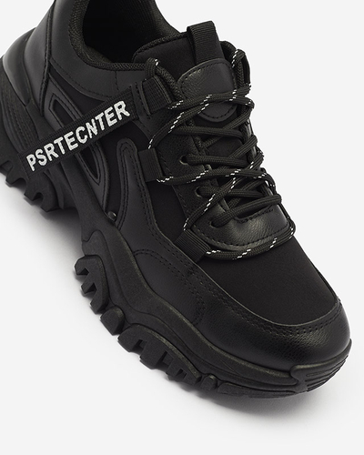 Black women's sneaker sports shoes Evilpo- Footwear