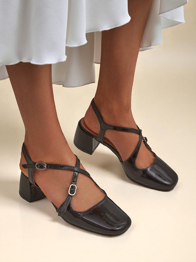 Royal Fashion Women's Lolita Low-Heeled Pumps with Decorative Straps