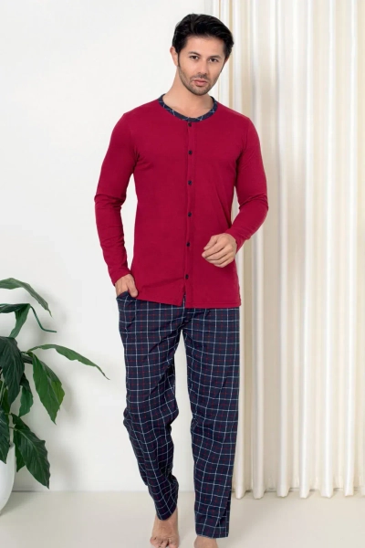Royalfashion Meeste Puuvillased Pijamad Ruuduline