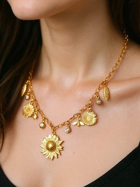 Kaelakee Aurelia Charis boho stiilis ripatsitega