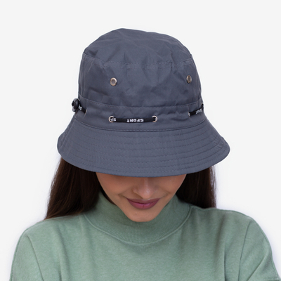 Women's dark gray bucket hat - Accessories