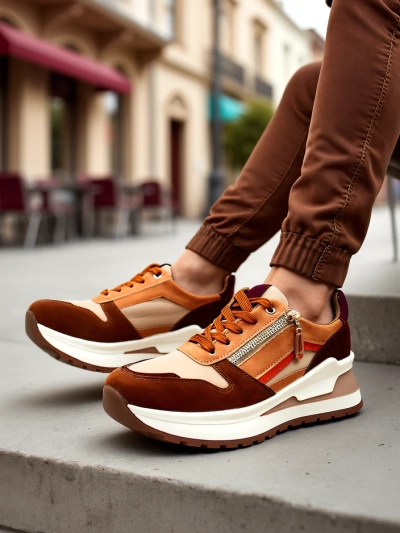 Royalfashion Women's sports shoes with a hidden wedge Bessase