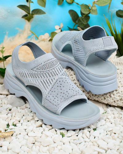 Royalfashion Women's sandals with upper and zirconia Alebin