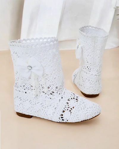 Royalfashion Children's openwork boots with bow Geggis