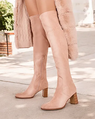 Royalfashion Kvinnor över knät stövlar Vecce
