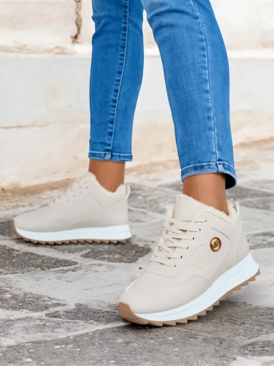 Royalfashion Утепленные женские кроссовки с мехом Casot