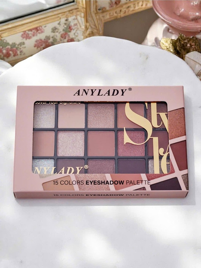 ANYLADY 15 lauvärvi palett sädelevate ja mattide toonidega Ruby Glamour