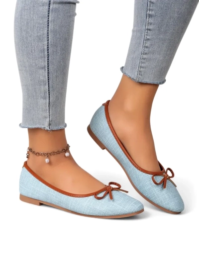 Royalfashion Women's ballet flats with glitter and a bow Aramie