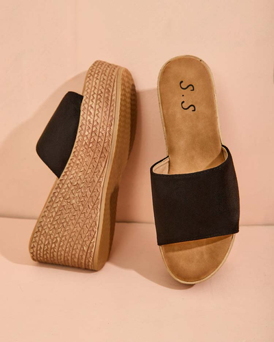 Royalfashion Women's flip-flops on a platform and anchor Albavia