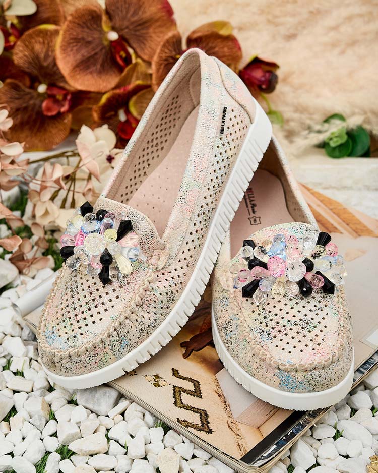 Royalfashion Naiste helmestest aetud mokasiinid Nasfali