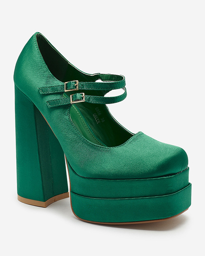Green women's high stiletto pumps Elika - Footwear