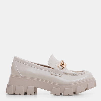 Helebeežid naiste lakitud poolkingad ketiga Ginevra - Jalatsid