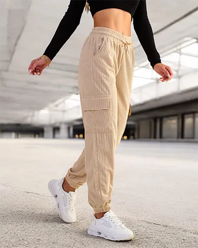 Royalfashion Women's Ribbed Pants
