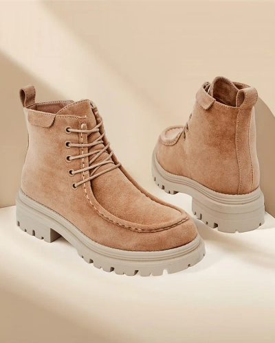 Royalfashion Kvinnar lace-up ankil stövlar Rullose