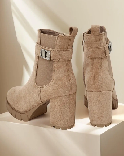 Royalfashion Women's ankle boots on a heel Effo