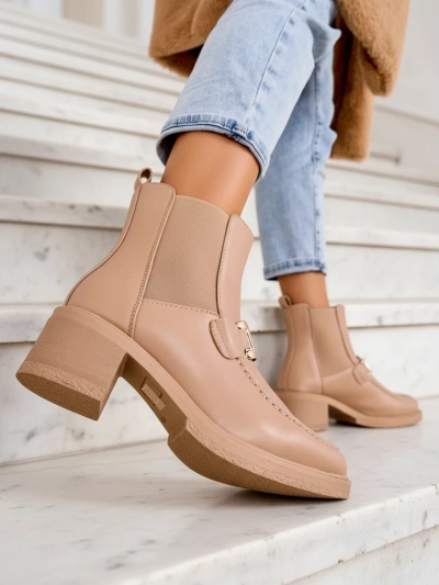 Royalfashion Women's ankle boots with low heel Ewios