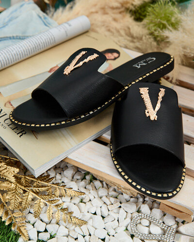 Royalfashion Women's eco leather flip-flops Cemenna