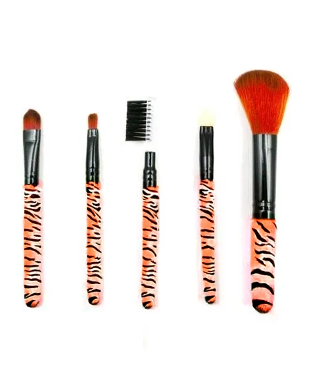 Compact makeup brush set