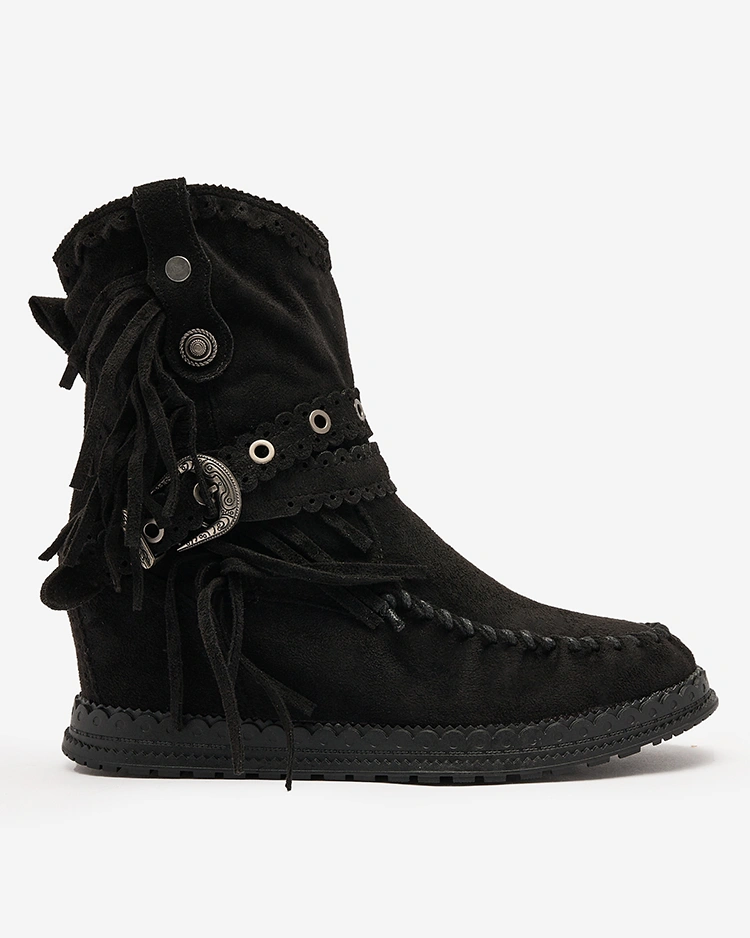 Royalfashion Mustad naiste saapad peidetud ankruga Dibisa