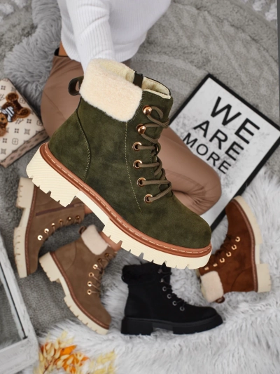 Женские ботинки-траперы с мехом Tessara