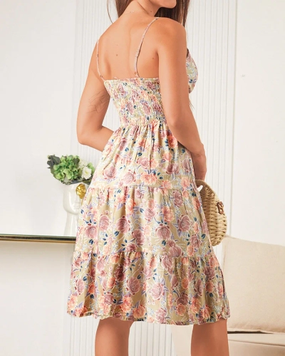 Royalfashion Naiste puuvillane lilleline kleit