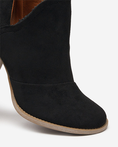 Black women's ankle boots with cut-outs Encura - Footwear