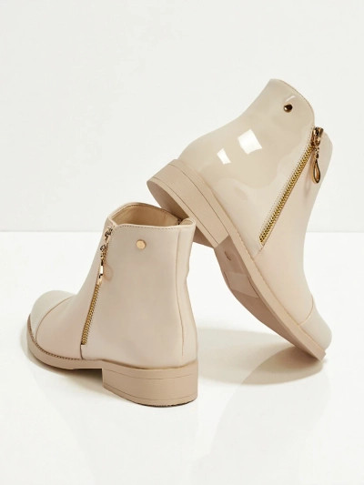 Venus Cream Elegant Ankle Boots for Autumn