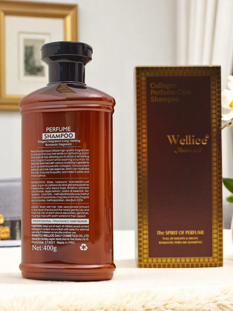 Wellice Perfumed shampoo with amino acids smooths and moisturizes hair