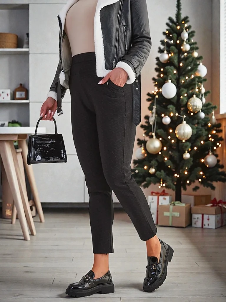 Royalfashion Warmed women's teggings pants PLUS SIZE