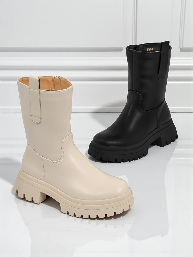 Высокие женские ботинки из экокожи Scarlet Mist