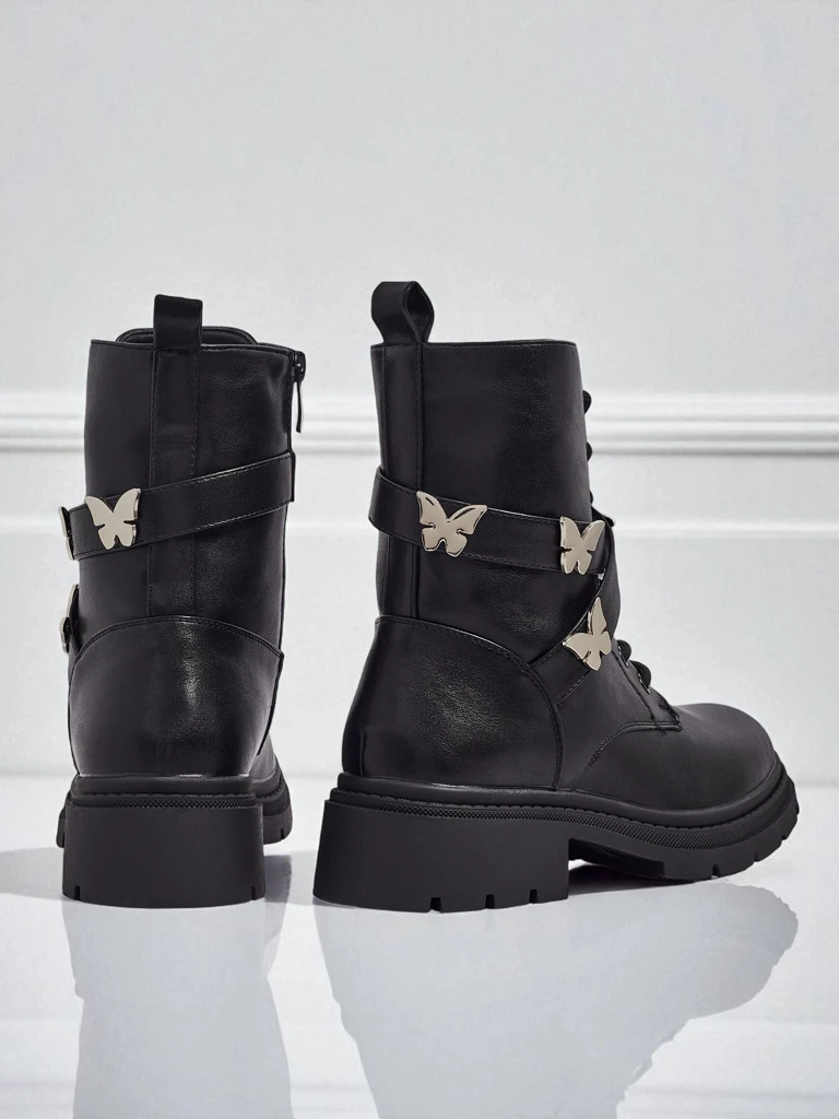 Women's Motill Worker Boots with Embellishments